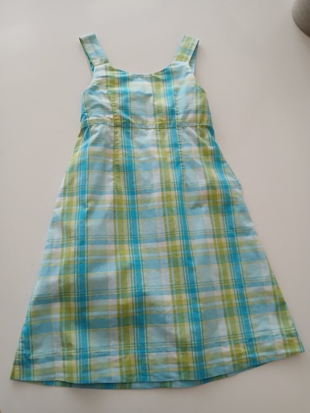 E-Land 100% Cotton Kids Dress - size 4 - summer plaid